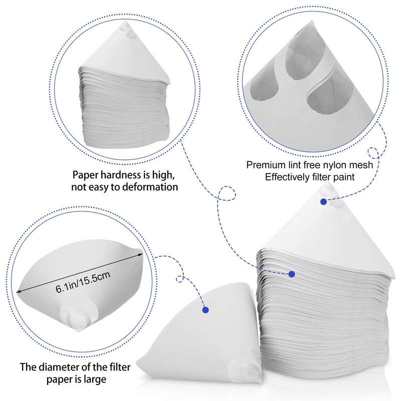 500 Pcs Paint Strainers Disposable Paint Filter Resin Filter Cone