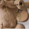 Abstract Gold Fun Statement Human Face Shaped Earrings Geometric Hollow