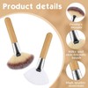 Soft Bristle Highlighting Blush Brush, 4Pcs Facial Fan Brush Esthetician