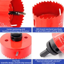 135mm Hole Saw,Drill Bit,LAIWEI Heavy Duty Mandrel Hole Cutter for Drilling Wood, Aluminum Profile, PVC and Other Materials(5-5/16")