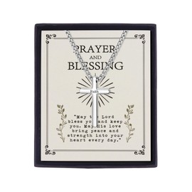 Cross Necklace for Men Silver Chain: Mens Necklace Stainless Steel Cross Pendant Mens Cross Necklaces Chain - Silver Chains for Men Necklaces for Women Religious Christian Jewelry Gifts 16-26 Inch