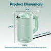 Tuehakny Small Electric Kettle 0.8L, 600W, 304 Stainless Steel Inner,