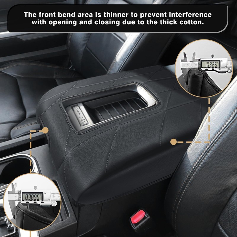 Muslogy Center Console Armrest Cover Compatible with Toyota Tundra 2014-2021