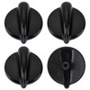 4Pcs WB03T10236 Burner Control Knob, Gas Cooktop Knobs Black for