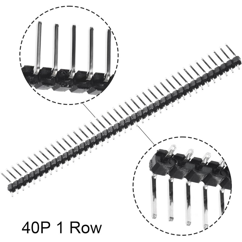 Unifizz 2.54mm Pitch Right Angle Single Row Male Pin Header