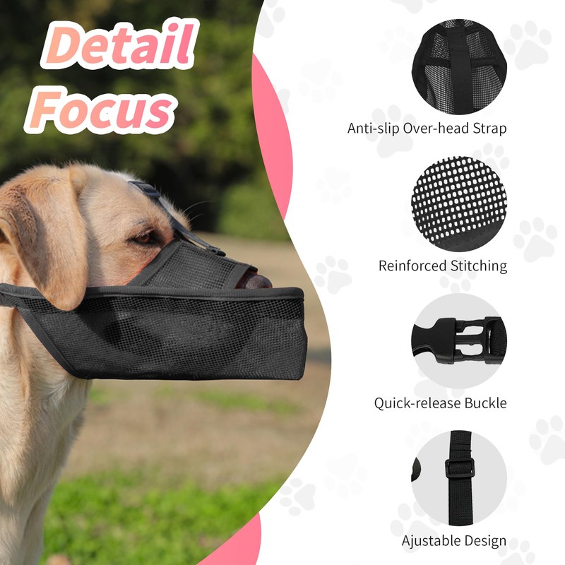 JOYPAWS Soft Dog Muzzle for Small Dogs Long Snout Breathable