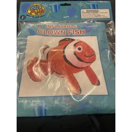 Kid Fun New 25” Inflatable Clown Fish  Pool Toy
