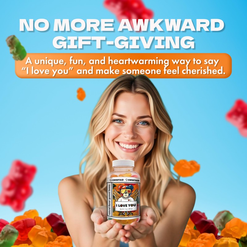 I Love You – Sweet Aid Jar with Gummies –