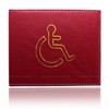 AKH® 100% Leather Disabled Badge Holder Wallet - Blue Badge