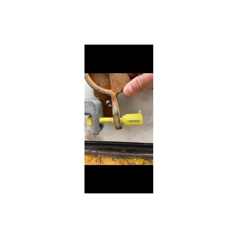 Duebass Bolt Seal for Cargo Containers and Truck Trailers, Yellow