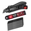 HAUTMEC Pro 18mm Black Auto-Lock Utility Knife Set Including 10pcs