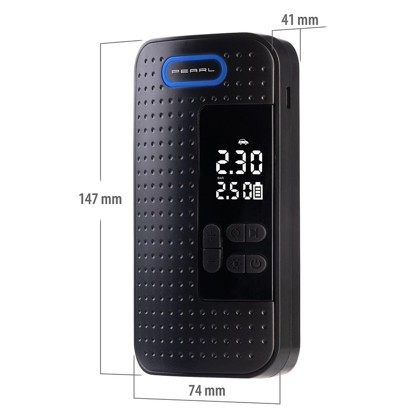 AGT Mini-Akku-Kompressor-Luftpumpe mit LED-Display, 2.000 mAh, 150 psi