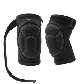 ONTYZZ Knee Pads 1 Pair Thickening Anti-Collision Sponge Knee Support Running Dance Volleyball Knee Pads High Elastic Knee Pads with Strap Black/M