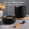 AmorArc Stoneware Cereal Bowls Set of 4, 26oz Soup Bowls