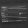 Stainless Steel Roaster Electric Oven Barbecue Skewers Needle Cage Set