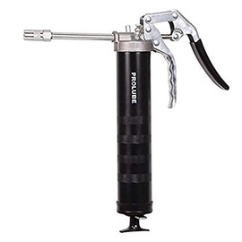 PROLUBE Professional Duty Pistol Grip Grease Gun | 14-Ounce Capacity | 5,000 PSI | 4-inch Steel Extension & Coupler | Bulk Loader & Air Bleeder | 1/8” NPT Threads (43052)