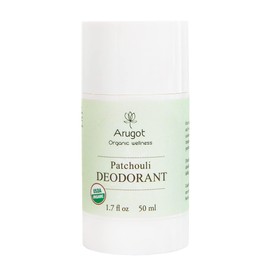 ARUGOT Organic (USDA Certified) Patchouli Deodorant, Made in Israel | All Natural, No Stain, Aluminum Free, Cruelty Free, Vegan Friendly 1.7 Fl Oz