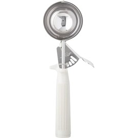 Winco Ice Cream Disher con mango de marfil, tamaño 10