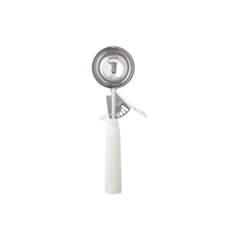 Winco Ice Cream Disher con mango de marfil, tamaño 10