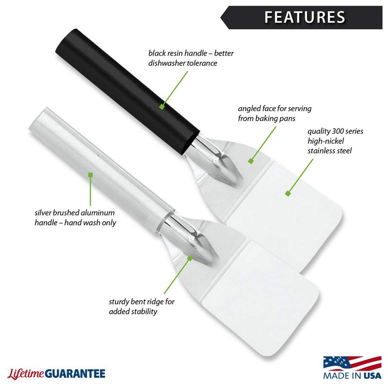 RADA Mini Dessert Server 7-1/2 Inch Stainless Steel Small Spatula