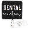 Dental Assistant Badge, Motivational Floral ID Holder, Office Decor for