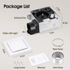 FEITON Bathroom Exhaust Fan with Light (3000K/4000K/5000K), Ceiling Mount, 110