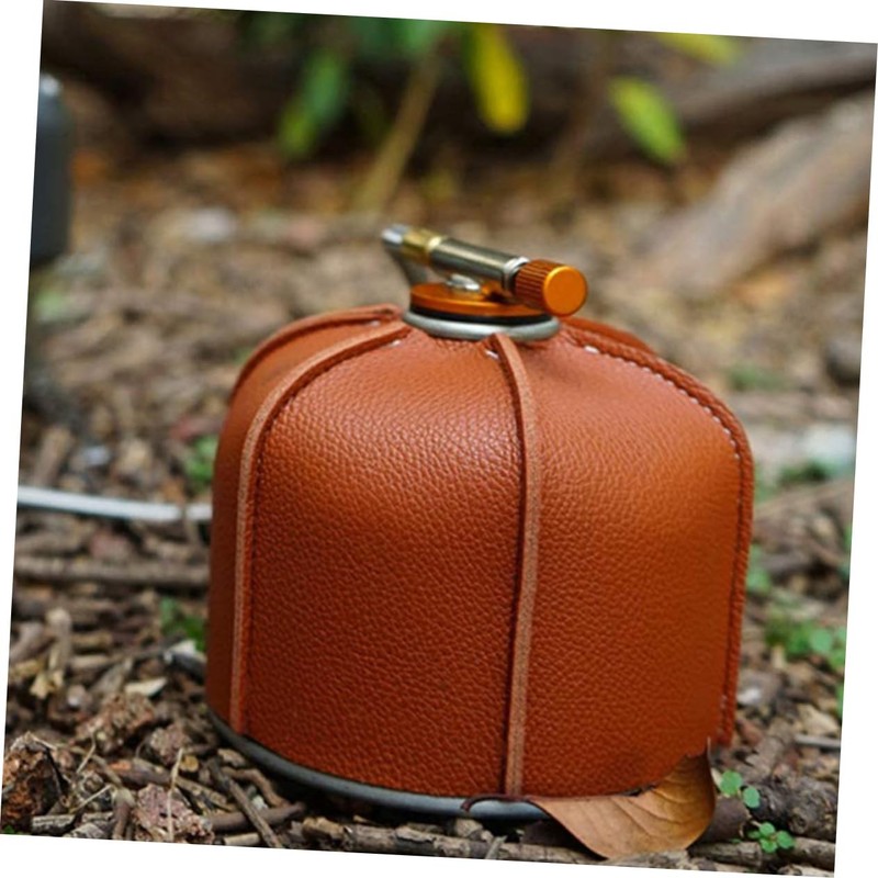 LALAFINA Leather Gas Tank Cover Cover Grill Accessory Gas Canister
