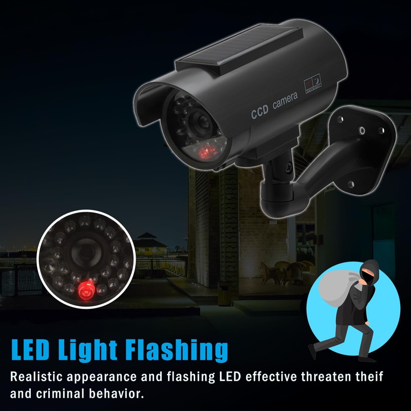Twilight Garage 2 Packs Dummy Camera Waterproof Bullet Simulated CCTV
