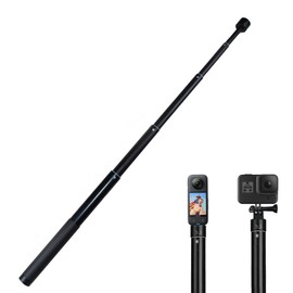 VVHOOY Selfie Stick Invisible Action Camera Monopod Handler Portable Hand Grip Compatible with GoPro Hero 12 11 10 9 8 7/AKASO EK7000 Brave 4 Brave 7 LE/Insta360 x x2 x3/Exprotrek 15-66.2 inch