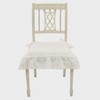Linen Seat Cover for Dining Chair, Ruffled on 4 Sides,