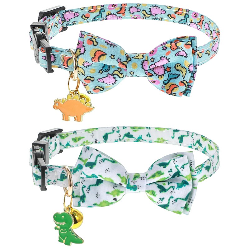 2 Pack Cotton Cat Collar for Soft Breakaway, Kitten Collar