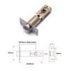 Qrity Bathroom Door Handle, Cylindrical Lever Lock, Interior Privacy No