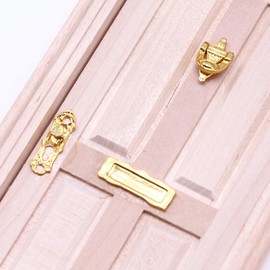 Esquirla Dollhouse Wood Door Miniature Furniture Well Crafted with Doorknob Dollhouse Accessory DIY Crafts Mini Wooden Door Model for Kitchen