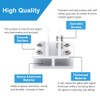 INCREWAY 2 pieces glass clamp, T-shape, 10-12 mm, adjustable aluminium