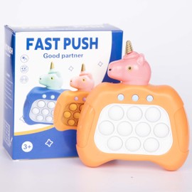 Pop Game Light Up Sensory Fidget Toys Autism for Kids Quick Push Game Console Decompression Breakthrough Puzzle Pop Game Machine Multiple Game Modes Toys