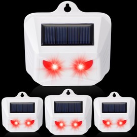 Qualirey 4 Pack Solar Control Light Nocturnal Animal Repeller Outdoor Deterrent Devices Light Sensor Animal Repellent for Skunk Deer Coyote Fox Raccoon Cat Garden Yard Farm Chicken Coop