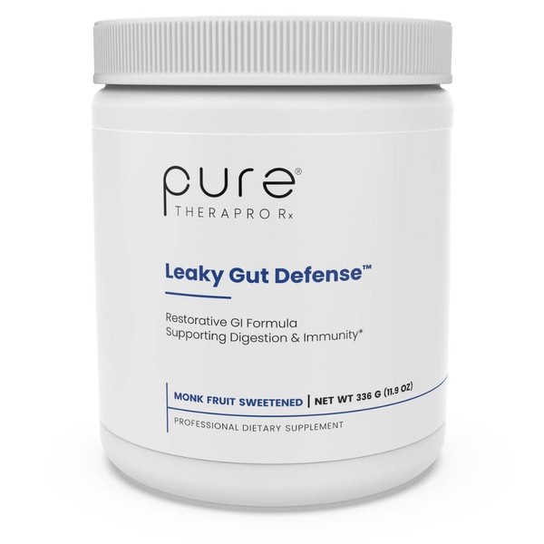 Pure Therapro Rx Leaky Gut Defense - Gut Health Support Supplement with L-Glutamine, Licorice Root Extract, Aloe Leaf, Arabinogalactan, Health Powder Drink for Men and Women- (60 Servings, 336g)