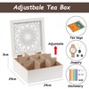 handrong Tea Box Tea Bag Organizer Wooden Tea Bag Holder