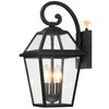Extra Large Dusk to Dawn Outdoor Wall Light 3-Light, 18"