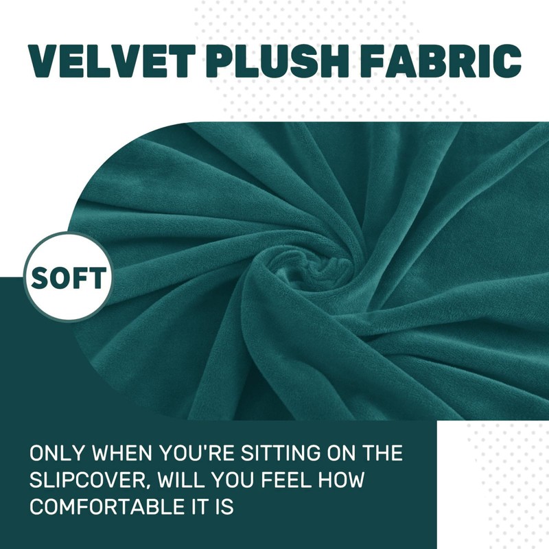 MAXIJIN Velvet Stretch Seat Cushion Covers Couch Cushion Cover for