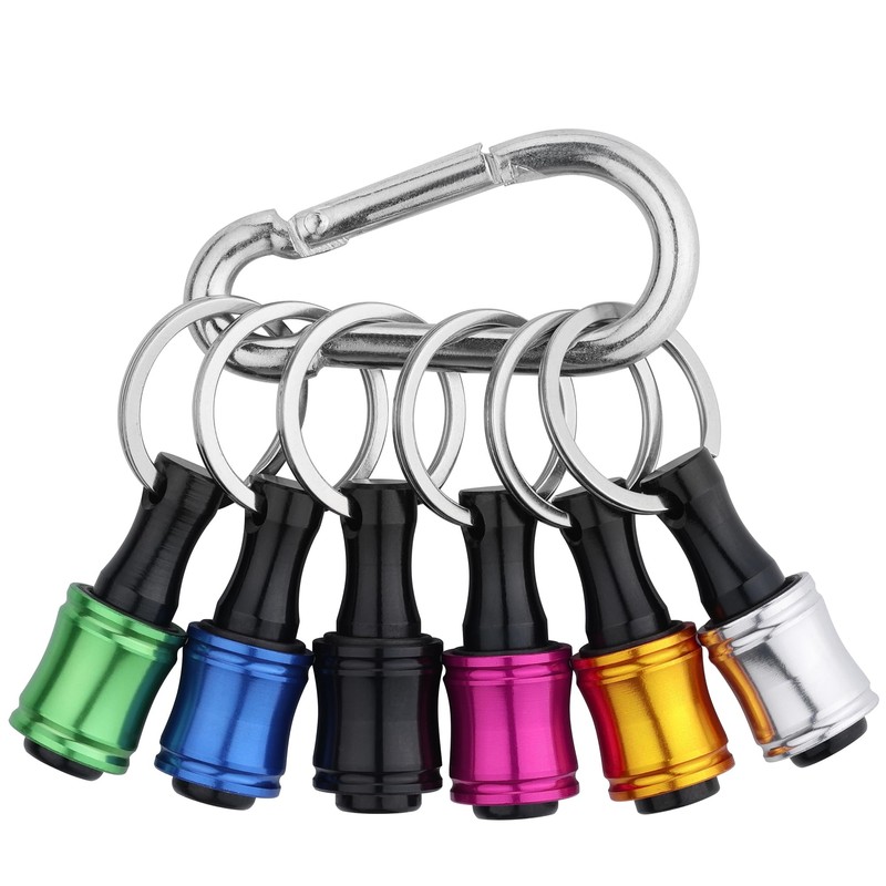 Navaris Drill Bit Holder Set with Basic Carabiner - For