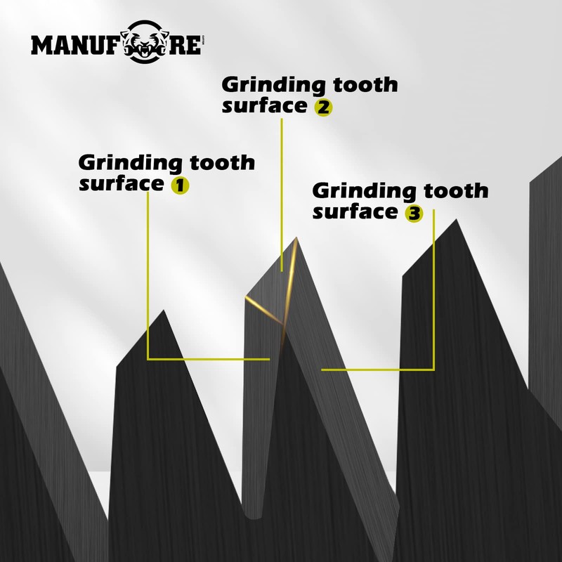MANUFORE 200mm 65Mn Steel Black Saw Blade 2 Pack for
