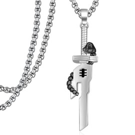 Fuguangju Toji Fushiguro Necklace 925 Sterling Silver Toji Necklace Inverted Spear of Heaven Necklace JJk Jewelry Gifts for Anime Fans