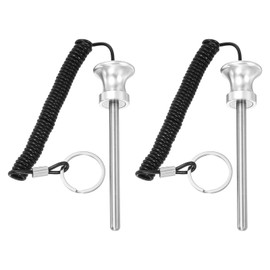 YELARXI Weight Stack Pin, Weight Gym Pin Strength Training Equipment Replacement with Pull Rope, 0.3 x 3.9 Inch Fit for Commercial Home Gym Club Machine Accessories (2 Pack, Silver)