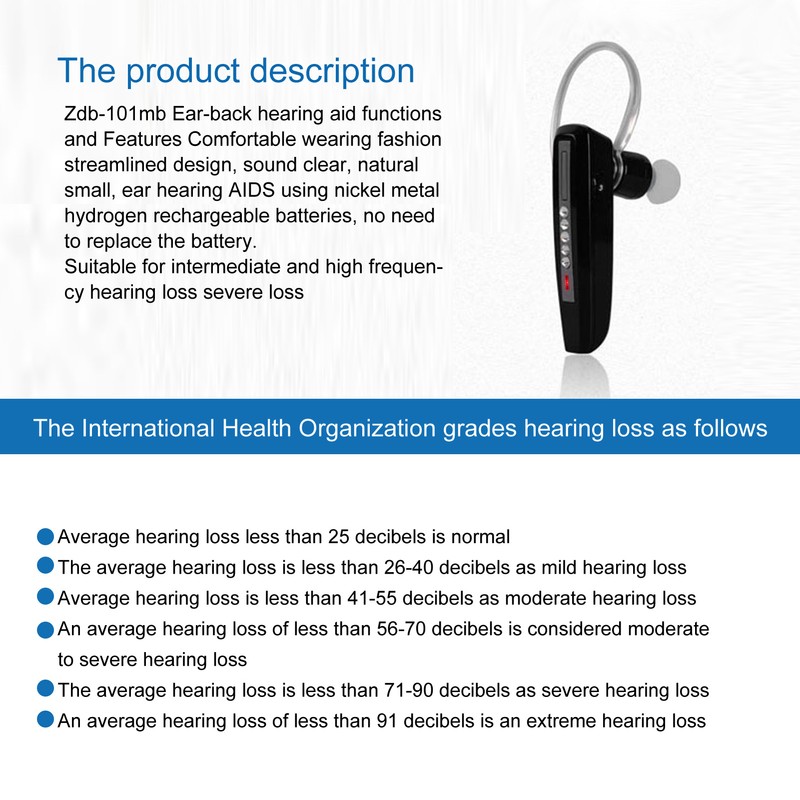 Hearing Aid Rechargeable Bluetooth Portable Sound Amplifier for the Elderly