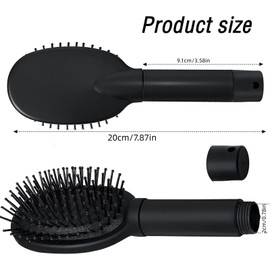 Hair Brush with Secret Compartment, Secret Hiding Place in Brush Head, Travel Hair Brush, Hair Brush (Red)