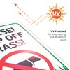 Please Keep Off Grass Sign, 10x7 Inches, Rust Free .040