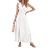 AUSELILY Women's Maxi Dress 2025 Summer Casual Sleeveless Sundress V