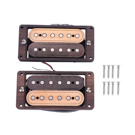 Rosewood Maple Wood Magnet Neck Bridge Pickup Humbucker with Frame for LP SG Guitar