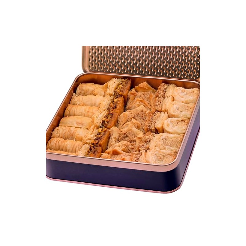 Vegan Baklava Tin Selection 500g, Approx 27 pieces of Baklawa,